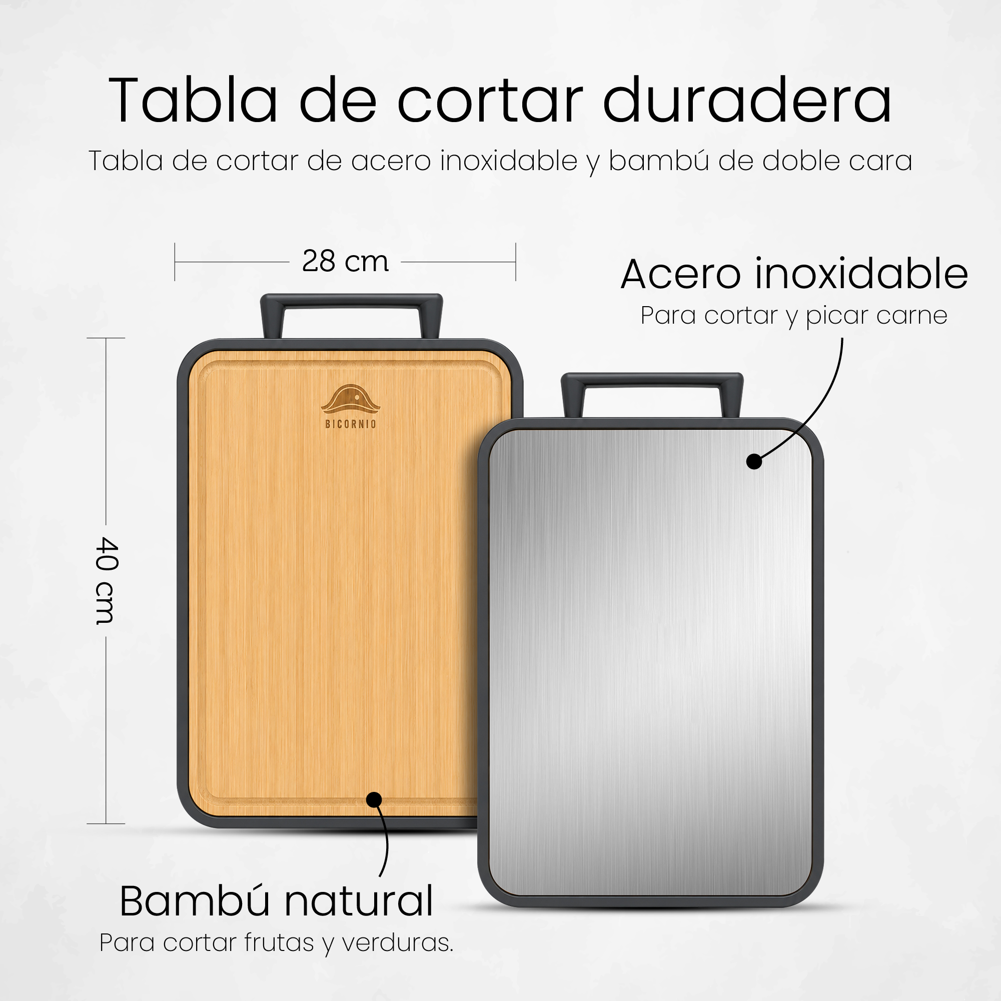 Medidas de la tabla de cortar